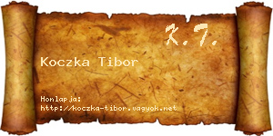 Koczka Tibor névjegykártya